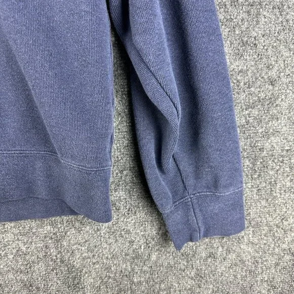 Orvis Sweater Mens Medium 1/4 Zip Blue Pullover Long Sleeve Rib Hem Cuffs - Picture 2 of 8